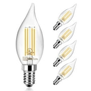 DAYBETTER Chandelier Light Bulbs, Candelabra Light Bulbs 60W Equivalent E12 LED Bulb Dimmable LED Light Bulbs 5000K Daylight 5.5W 600LM Flame Light Bulbs Tip Vintage CA11 Candle Light Bulbs, 5 Pack